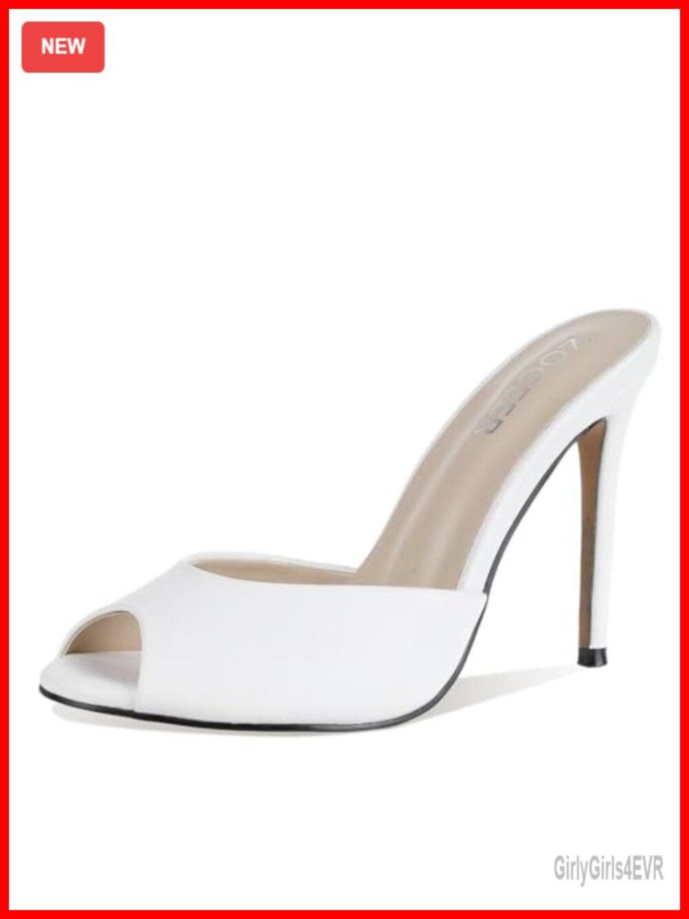 Women's Stiletto High Heel Peep Toe Slip On Mule Sandals Party Dress Shoes